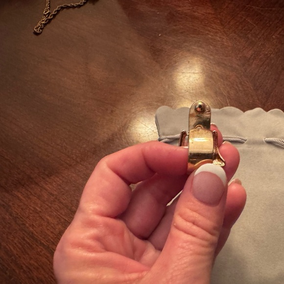 Anthropologie Gold Tone Earrings with Rhinestones - Picture 4 of 7